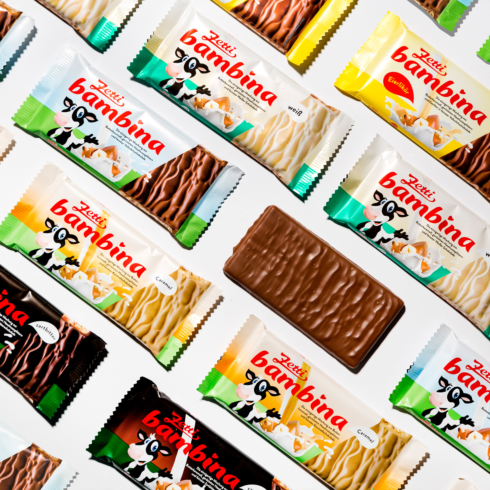Verschiedene Bambina Tafeln